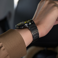 Bracelet de montre de luxe en titane 22 mm avec revêtement DLC, attache rapide, réglable, en métal, pour Huawei