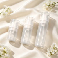 Bouteille à pompe extrudée monocouche blanche personnalisable 15ml portable 30ml 50ml pour cosmétiques et soins de la peau, jetable
