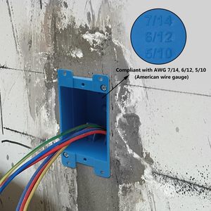 Caja <span class=keywords><strong>de</strong></span> Conexiones Eléctrica <span class=keywords><strong>de</strong></span> PVC <span class=keywords><strong>de</strong></span> Plástico para Trabajos Antiguos, 14 Pulgadas Cuadradas, 1 Salida, Profunda, Certificación ETL, para Mejoras del Hogar, Estándar AWG, Resistente al Fuego Durante Dos Horas - Product Image 5