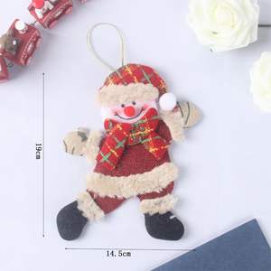 Nuovo babbo natale pupazzo di neve cervo regalo di natale piccolo ciondolo bambola di peluche albero di natale ciondolo decorazioni all'ingrosso - Product Image 6
