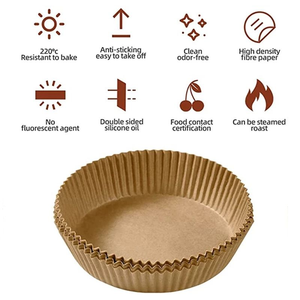 Papier sulfurisé jetable pour friteuse à air, 100 pièces, antiadhésif, résistant à l'huile - Product Image 6