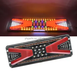 Nouveau Style Feu Arrière Combo LED Feu Stop Rectangle Combinaison Lumière Feux Arrière pour Remorque Camion 12V 24V