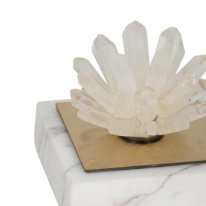 Scultura in cristallo su base in marmo, decorazione moderna per bagno, ufficio, soggiorno, espositore da scaffale - Product Image 4