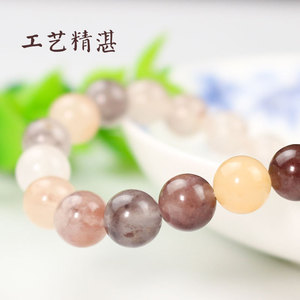 Purple Chalcedony <b>Beaded</b> <b>Bracelet</b> 8mm Round Ball Women's Everyday Wear Jewelry Ethnic Style Single Loop - Product Image 3