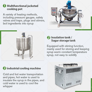 Professional Assembly Fill Soft Marshmallow <b>Machine</b> Industural <b>Cotton</b> <b>Candy</b> Crembo Product Line - Product Image 3