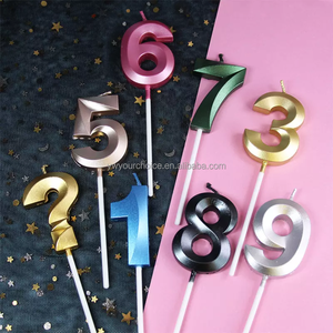 Candela a Forma di Diamante 3D con Numero 0-9 per Torte di Compleanno e Matrimonio, Decorazione per Feste - Product Image 5