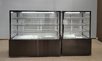 Vitrina Refrigerada para Pasteles con Ventilación, 3 Estantes Ajustables y Control Digital para Cafeterías y Pastelerías