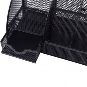 Organizador de Escritorio y Suministros de Oficina de Metal con 6 Compartimentos, Color Personalizado, Recubrimiento en Polvo, 22X14x13cm - Product Image 3