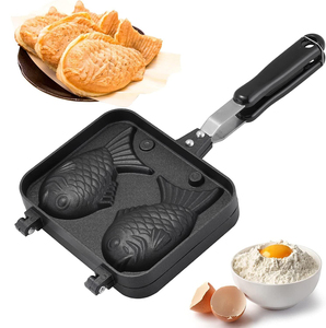 Moule à sandwich portable populaire, plaque de cuisson en aluminium pour usage extérieur, grill à gaufres double face pour le petit-déjeuner - Product Image 4