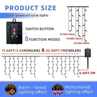 Guirlande lumineuse LED effet pluie de météores de Noël, 8 modes, étanche, pour extérieur, fêtes, mariages, décoration de jardin