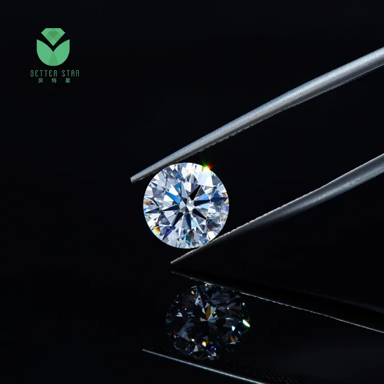 Hoge Kwaliteit Groothandel Leverancier 1Mm 1.2Mm Defg Vs Wit Lab Grown Diamond Hthp Cvd Melee Losse Synthetische Diamant prijs