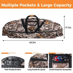 Muestra gratis funda de arco compuesto suave acolchada con correa para el hombro bolsa de arco de tiro con arco para tiro y caza organizador de flechas - Product Image 3