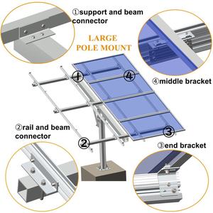 Structure de <span class=keywords><strong>poteau</strong></span> personnalisable pour support de montage de panneaux solaires fixés au sol, pour projets solaires en altitude et hors surveillance - Product Image 4