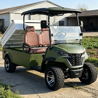 Chariot de golf électrique personnalisé de bonne qualité, homologué pour la route, 2 places, avec benne basculante et caisse de chargement