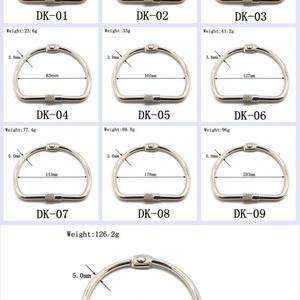 YIWANG Different Sizes Metal Nickel Plating D Shape Screw <b>Lock</b> Binder Rings for Pamphlets - Product Image 3