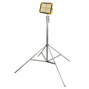 3m轻型太阳能路灯伸缩式桅杆，带脚，用于野营便携灯