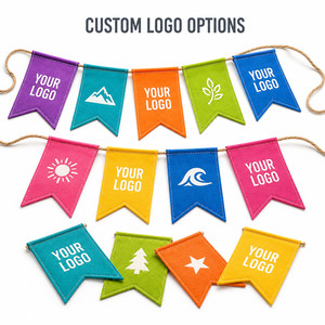 Drapeaux triangulaires personnalisés avec logo imprimé, fanions en forme d'aileron d'hirondelle pour la publicité extérieure, les fêtes et la décoration de festivals - Product Image 1