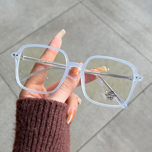 Nuevas monturas de gafas cuadradas TR90, protección UV antiluz azul para mujer, estilo coreano, tamaño mediano, lentes AC S2 8987 - Product Image 5