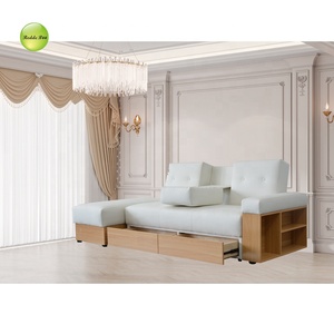 Sofá Cama Modular de Tela Plegable para Sala de Estar con Estructura de Madera Moderna para Uso en Hoteles y Dormitorios Modelo 160 - Product Image 4