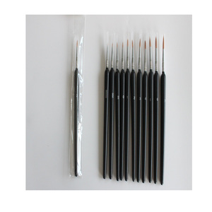 Qualité supérieure 11 pièces DIY pinceau ensemble en plastique stylo poignée professionnel Nylon cheveux <span class=keywords><strong>matériel</strong></span> différentes tailles <span class=keywords><strong>pour</strong></span> peintres - Product Image 5