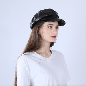 Sombrero Octogonal para <span class=keywords><strong>Mujer</strong></span>, Otoño e <span class=keywords><strong>Invierno</strong></span>, Estilo Británico Retro, Sombrero de Pato, Moda, Boina de PU, <span class=keywords><strong>Amazon</strong></span> - Product Image 4