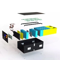48V 51.2V LiFePO4 Lithium Phosphate Batterie Pack DIY Kits Set Case Assemble Box avec plus récent Smart BMS