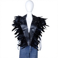 Nouvelle cape en plumes douce et confortable, clous, châle gothique luxueux, cosplay, soirée, mariage, accessoires de costume