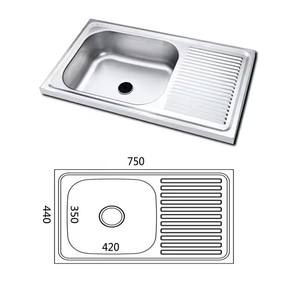 <span class=keywords><strong>Fregadero</strong></span> de Cocina Doble de <span class=keywords><strong>Acero</strong></span> <span class=keywords><strong>Inoxidable</strong></span> de Diseño Moderno <span class=keywords><strong>con</strong></span> <span class=keywords><strong>Escurridor</strong></span>, Sin Grifo, Instalación en Encimera de un Solo Orificio, Calidad Premium - Product Image 4