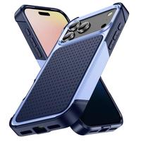 Coque de téléphone hybride 2-en-1 Grade Armor pour iPhone 17 Air 16 15 14 Plus 13 12 Pro Max avec protection antichute en TPU+PC