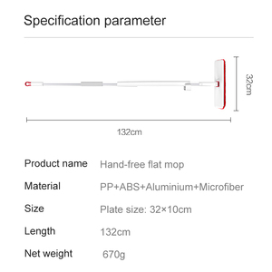 Nueva llegada Self-wringring Free-hand Microfiber 360 Flat Mop para limpieza de pisos - Product Image 6