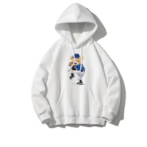 Bear Series 3D brodé pull décontracté à capuche hiver tricoté motif solide impression numérique jeunes hommes ample surdimensionné - Product Image 5