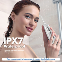 Hydropulseur dentaire professionnel rechargeable USB-C, étanche IPX7, alimenté par batterie, en plastique, pour adultes, usage domestique