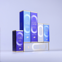 Boîtes pliantes personnalisées pour cosmétiques, emballage de toner avec fermeture à rabat et estampage à chaud doré