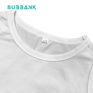 Subbank Großhandel Sublimierte Singlet-Tops Blanko Individuell Bedruckbare Ärmellose Kinder-<span class=keywords><strong>Shirts</strong></span> aus 100% Baumwolle Weste Sublimations-Tanktop - Product Image 6