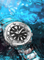 Montre de plongée de luxe 007 Tuna par Full Luminous, étanche à 200 m, en acier inoxydable, pour homme, style business