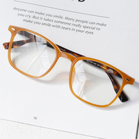 Male optical glasses korean style orange female acetate square eyeglass frames tr90 black clear