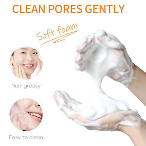 Mousse nettoyante pour le visage à la vitamine C biologique en marque propre OEM, soin de la peau sensible, nettoyant facial aux acides aminés - Product Image 5