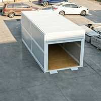 Garage Conteneur Pliant Moderne et Respirant, Installation Rapide pour Chantiers de Construction, Maisons Rurales, Entrepôts
