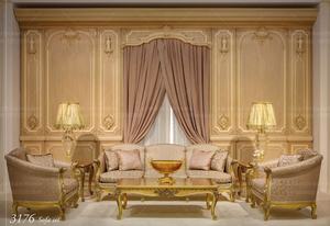 Meubles de palais italiens, salon, salon antique, table basse en bois sculpté, plateau en marbre - Product Image 6