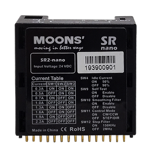 มูนส์ ไฮบริด 2 เฟส โอเพ่นลูป 0.3A-2.2A DC24v ตัวขับมอเตอร์ SR2-nano สำหรับมอเตอร์ 11 14 17 - Product Image 3