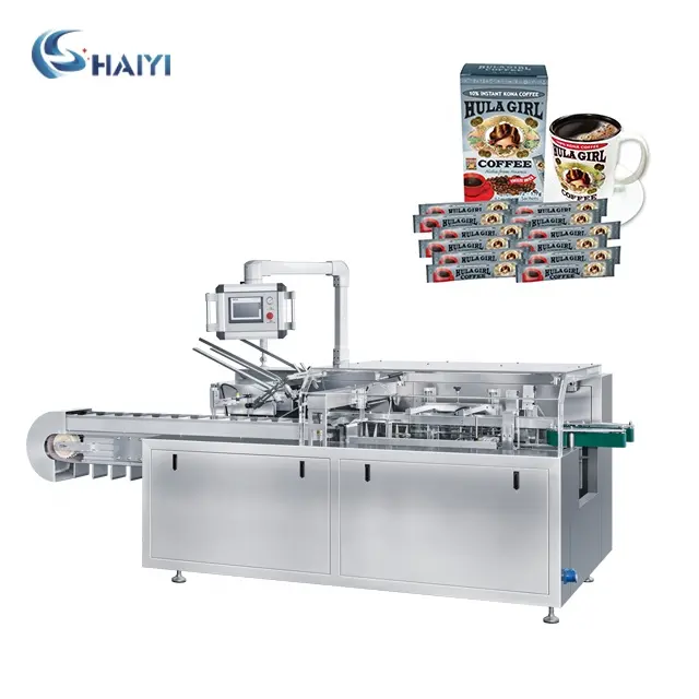 Automatische Karton verpackungs maschine für Instant kaffee beutel