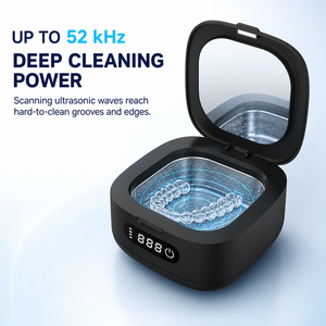 Nettoyeur ultrasonique 52 kHz USB pour appareils dentaires, mini boîte de lavage pour protège-dents, pour la maison et les voyages - Product Image 1