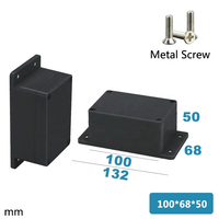 Boîtier Électrique Extérieur Étanche 100*68*50mm, Boîtier d'Instruments Noir en Plastique pour Projet, Boîte de Jonction de Connexion