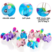 Porte-clés licorne Offre Spéciale d'usine Porte-clés en peluche arc-en-ciel Jouets Porte-clés en peluche licorne petit animal/