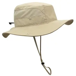 Waterproof Breathable Fishermen Hat UV Protection Bucket Men Safari Hats Summer Bucket Hat With Adjustable String Cap