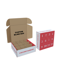 Boîte de calendrier de l'avent en carton personnalisée avec logo pour bière, jouet anti-stress, ou boîte mystère pour vin – Vente en gros