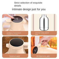 Bouilloire à eau intelligente en verre sous vide de 2000 ml avec affichage numérique de la température, isolation de 24 à 36 heures, design avec poignée pour les boissons chaudes
