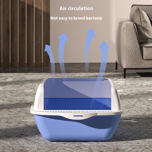 Oem ODM mèo nhà vệ sinh mở Top Extra-kích thước lớn nhựa <span class=keywords><strong>PEE</strong></span> mèo lít hộp cho mèo lớn - Product Image 6