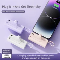 Power Bank Mini Portátil de Fábrica 5000mAh Batería Externa con Conector Cargador Rápido y Eficaz Tipo C para iPhone Samsung Huawei