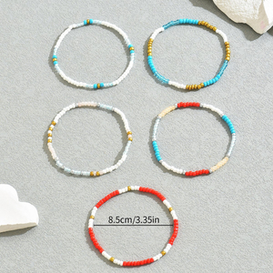Bracelet perlé multicouche de luxe léger au design simple et original, fait main pour femmes, bijoux tendance, vente en gros - Product Image 4
